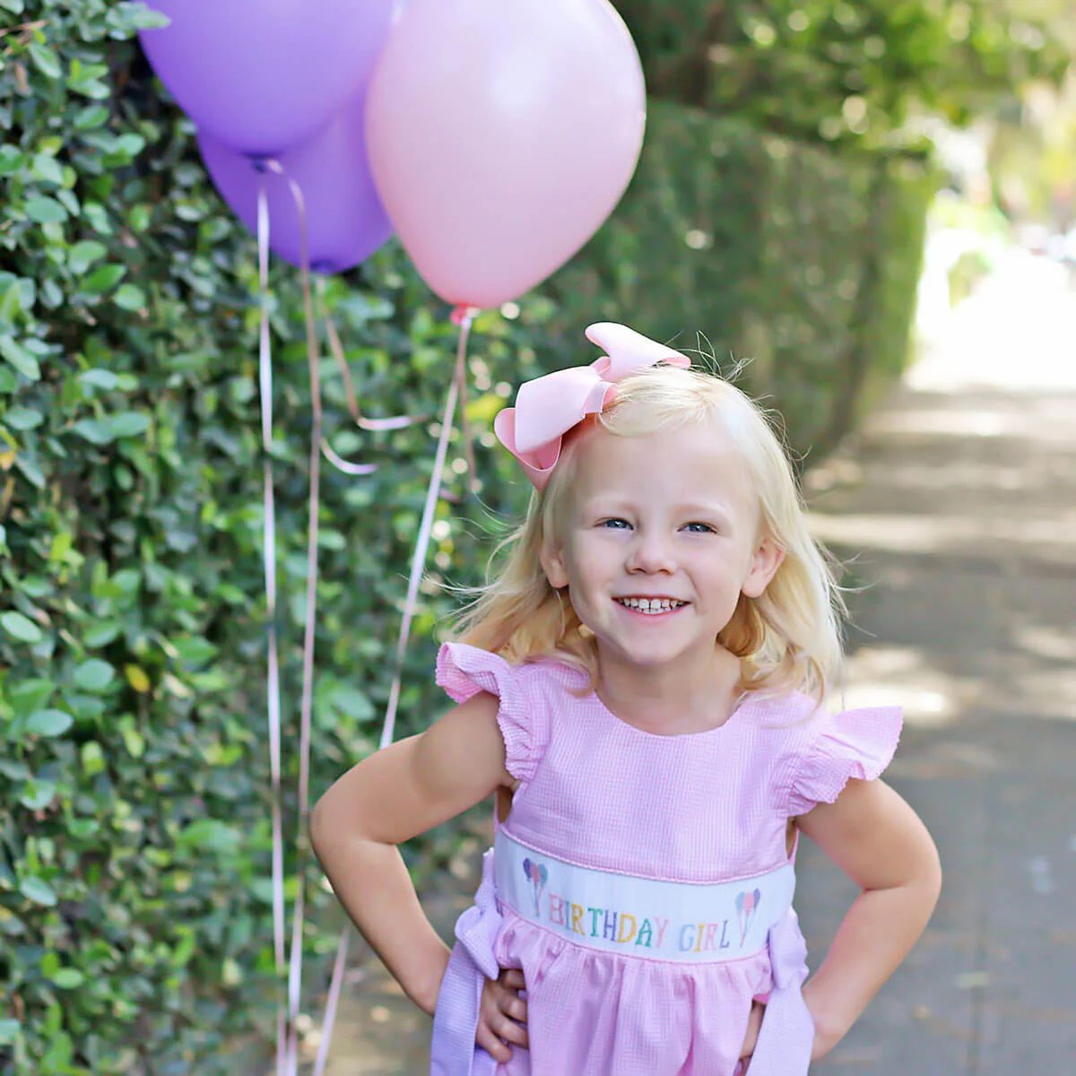 Birthday Girl Smocked Pink Beverly Dress - Image 7