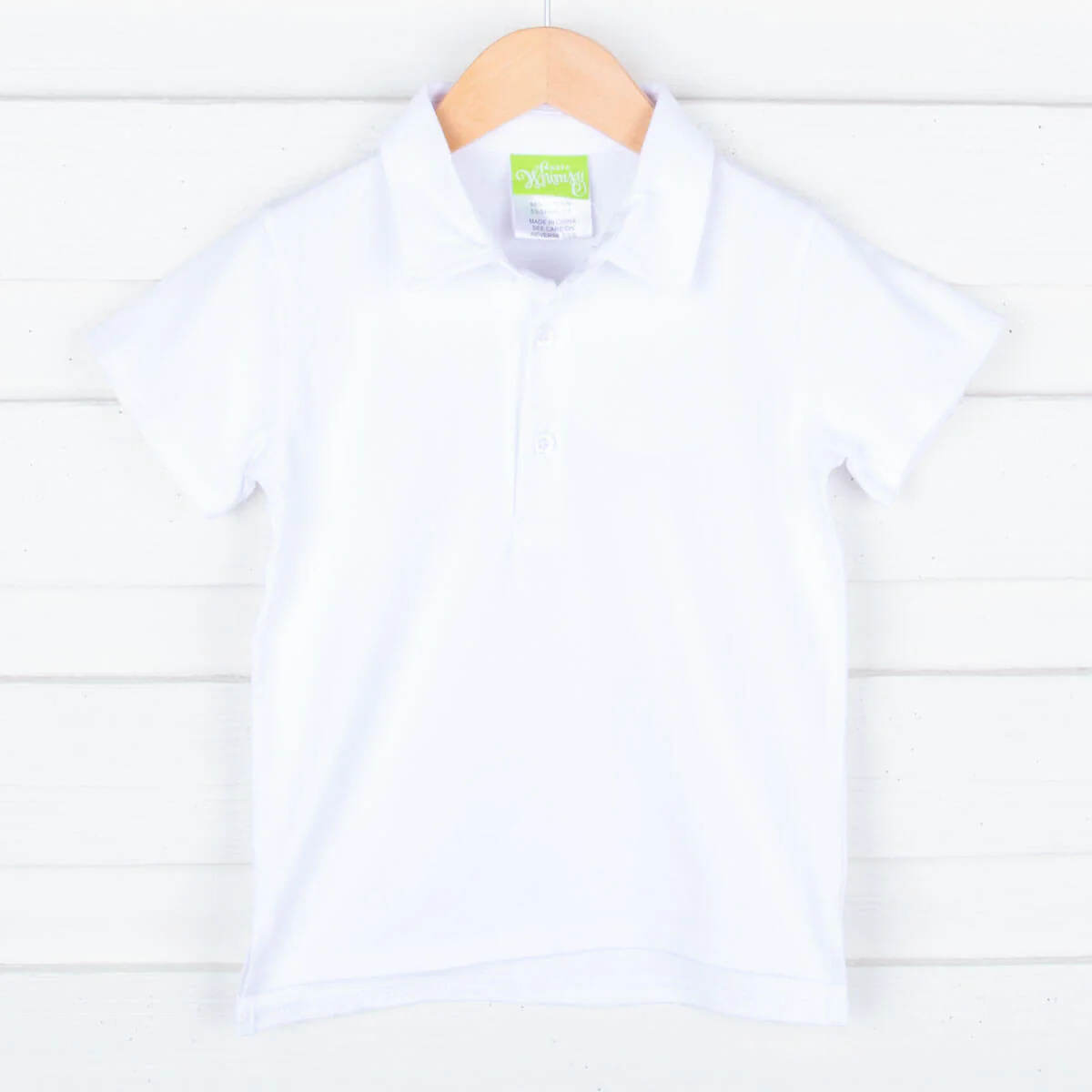 White Knit Polo Shirt - Image 4