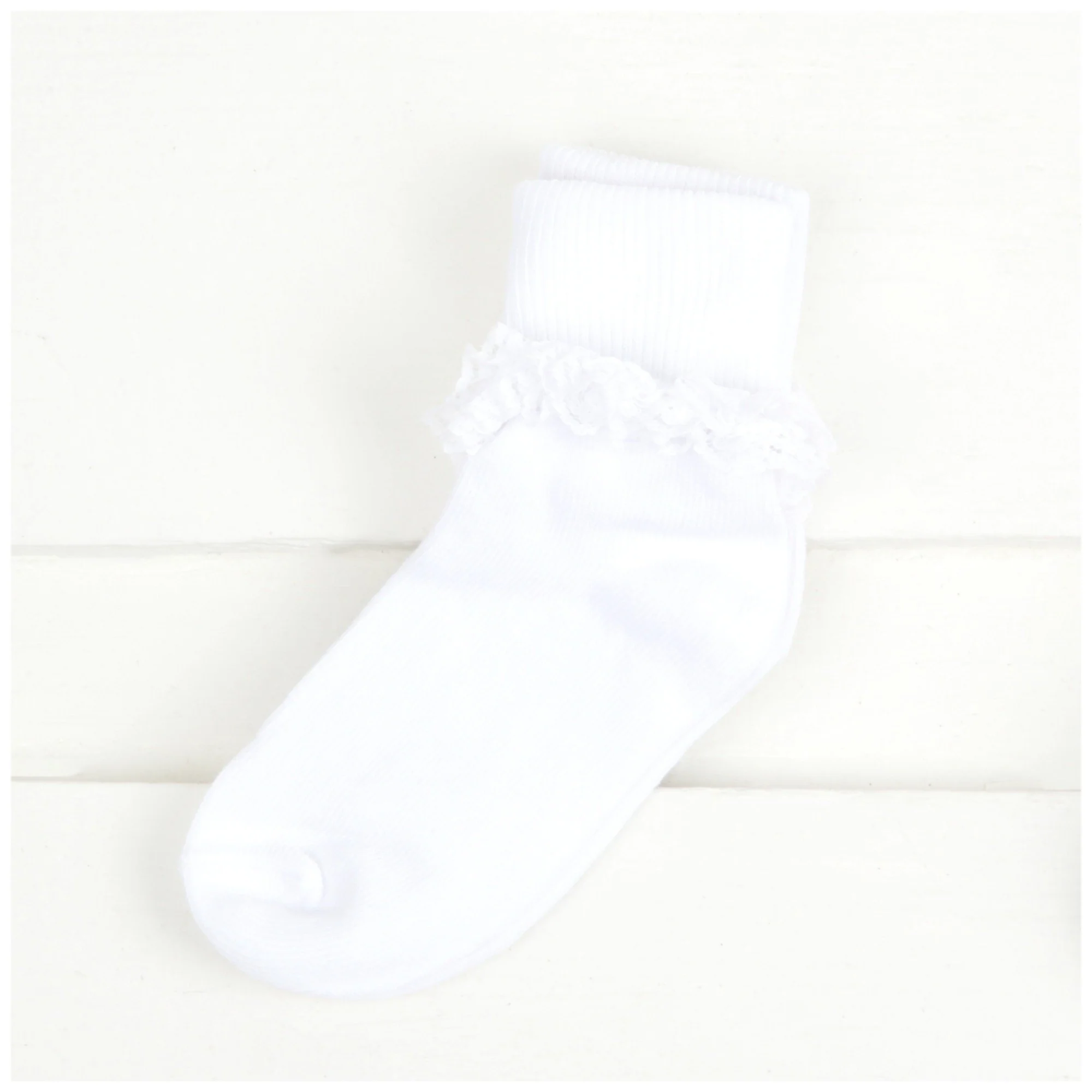 Double Row Lace Turn Cuff Socks - Image 4