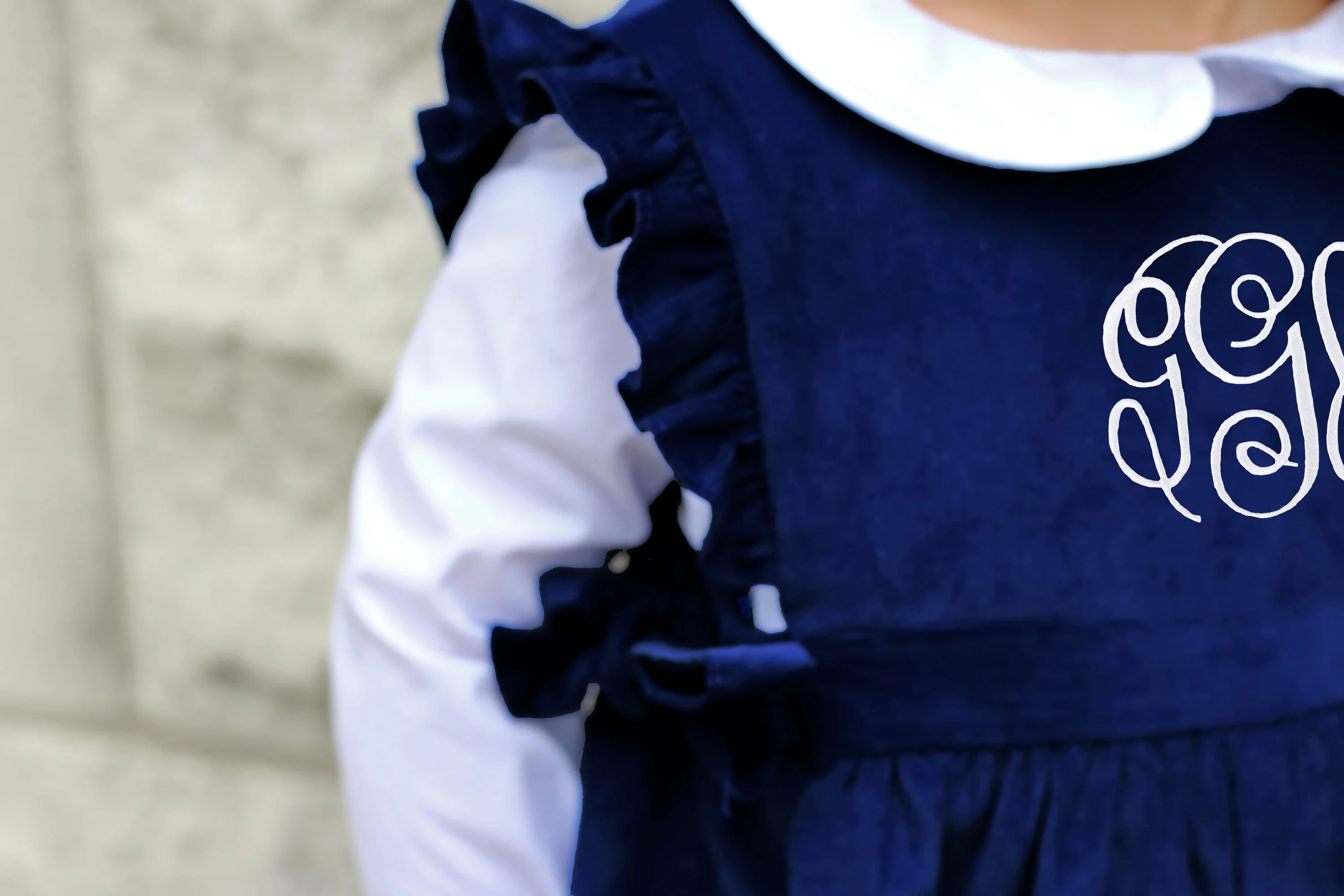Girls Long Sleeve Undershirt White - Image 5