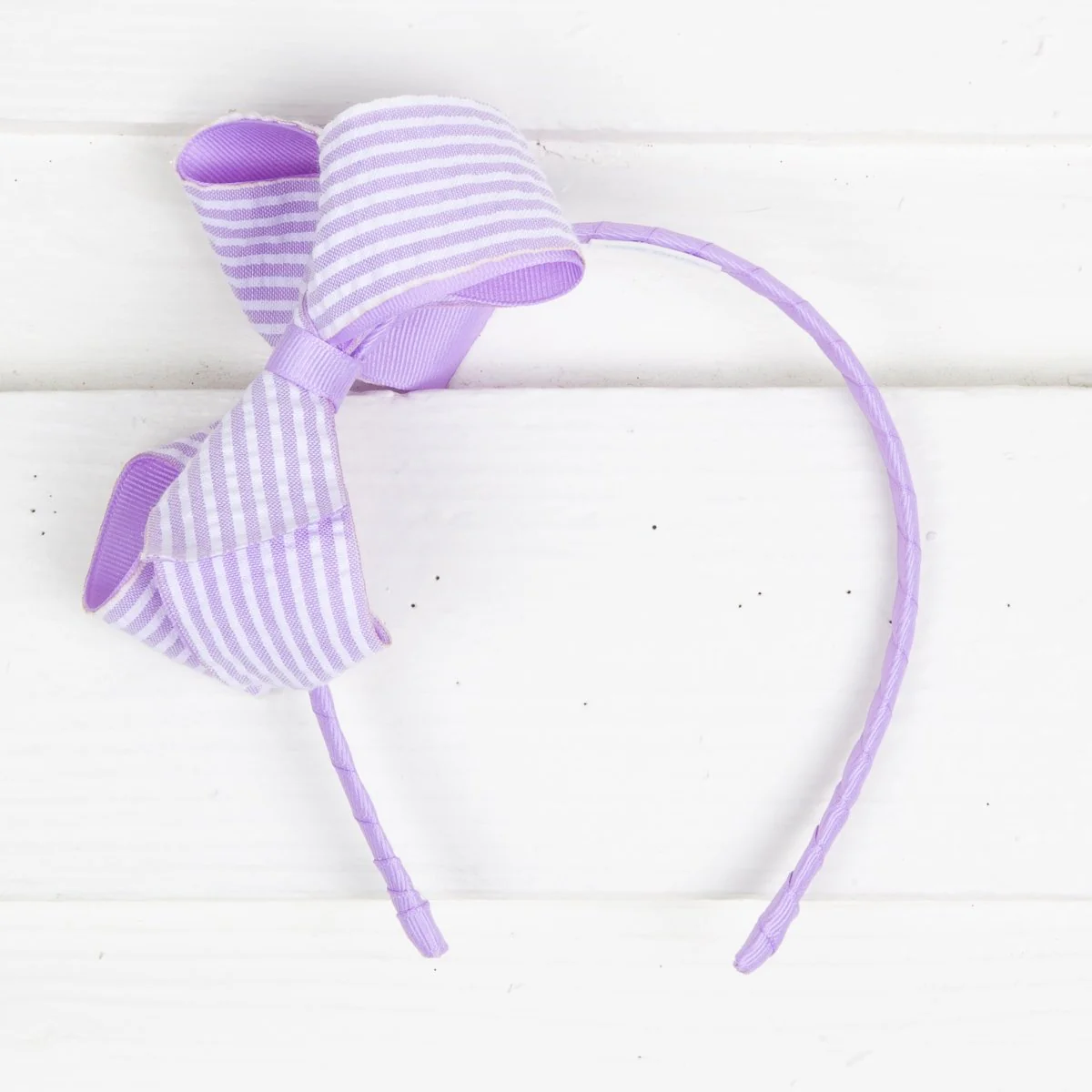 Medium Seersucker Bow Headband - Image 5