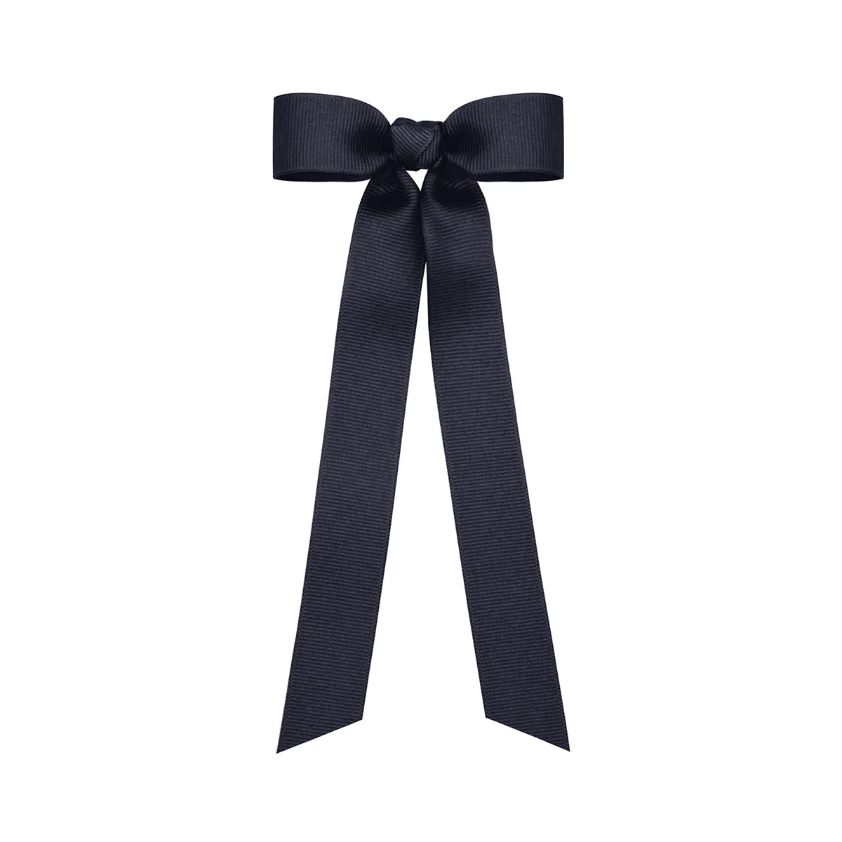 Grosgrain Hair Bowtie with Knot Streamer - Image 5