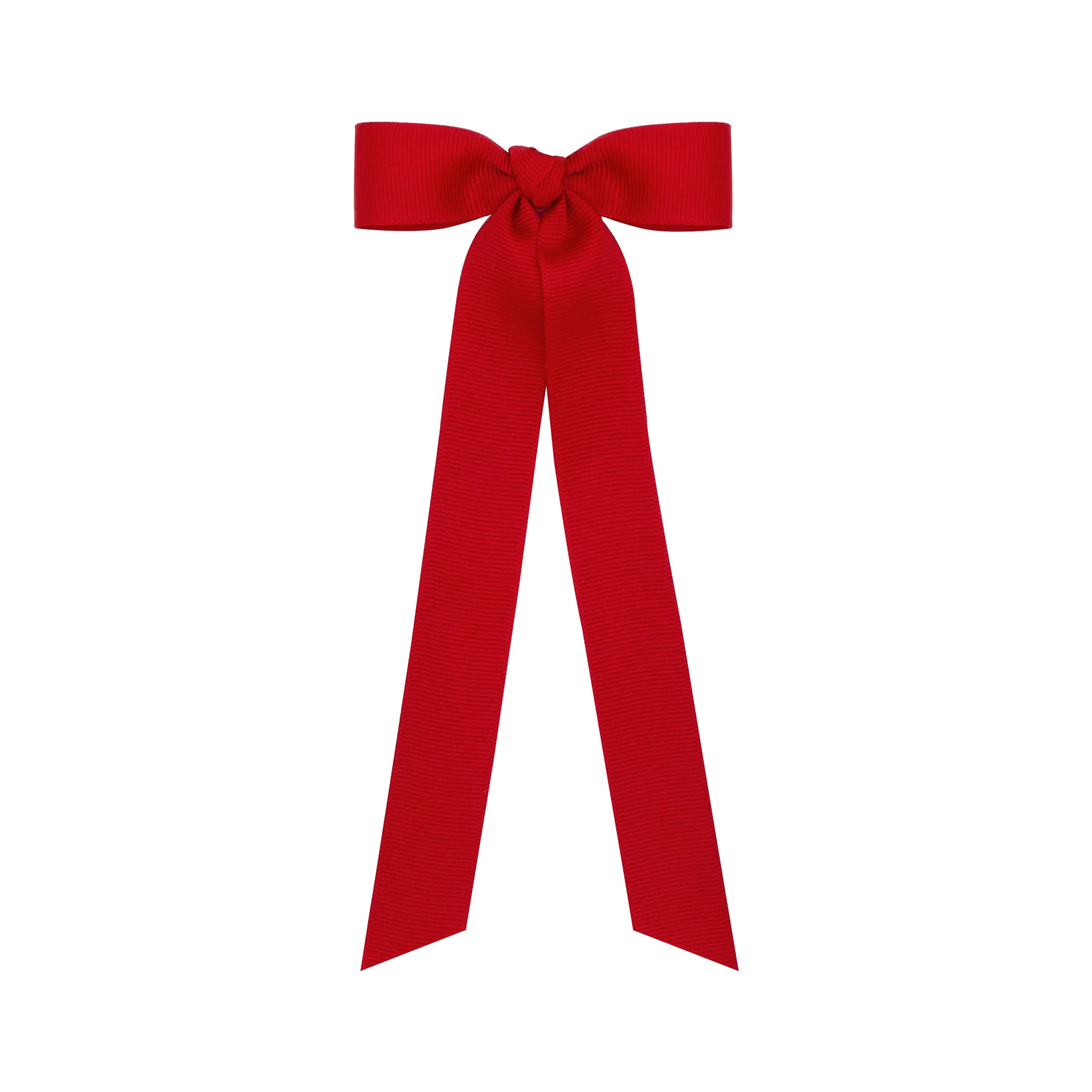 Grosgrain Hair Bowtie with Knot Streamer - Image 6