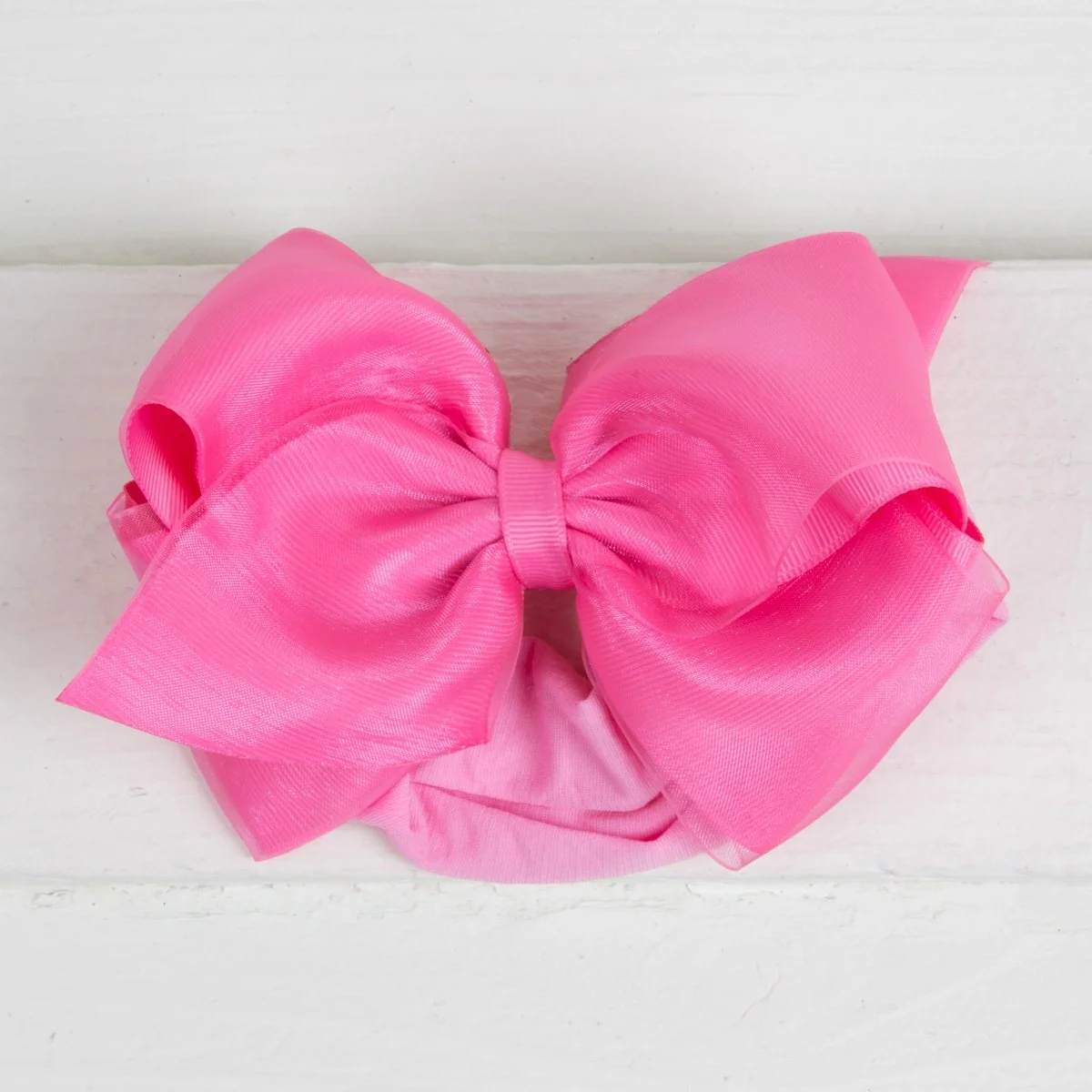 Mini King Organza Overlay Bow Baby Band - Image 5