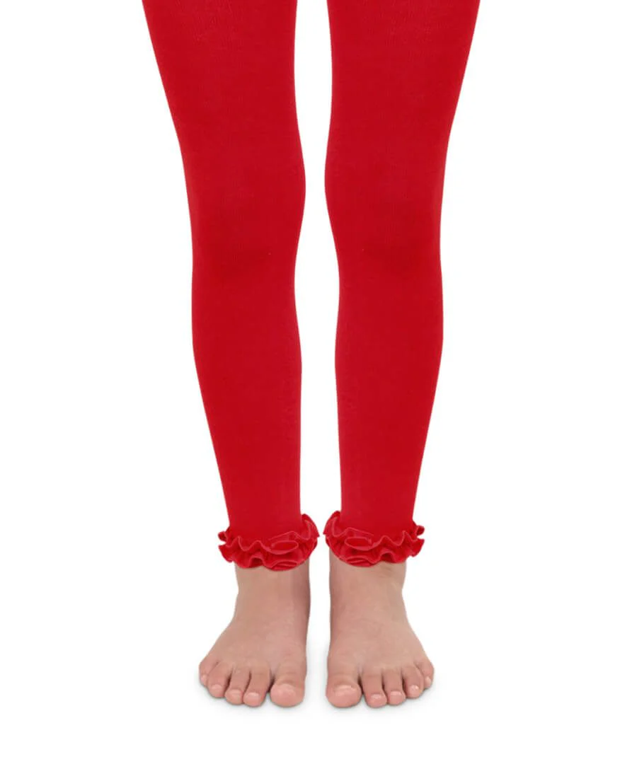 Pima Cotton Ruffle Footless Tights - Image 10