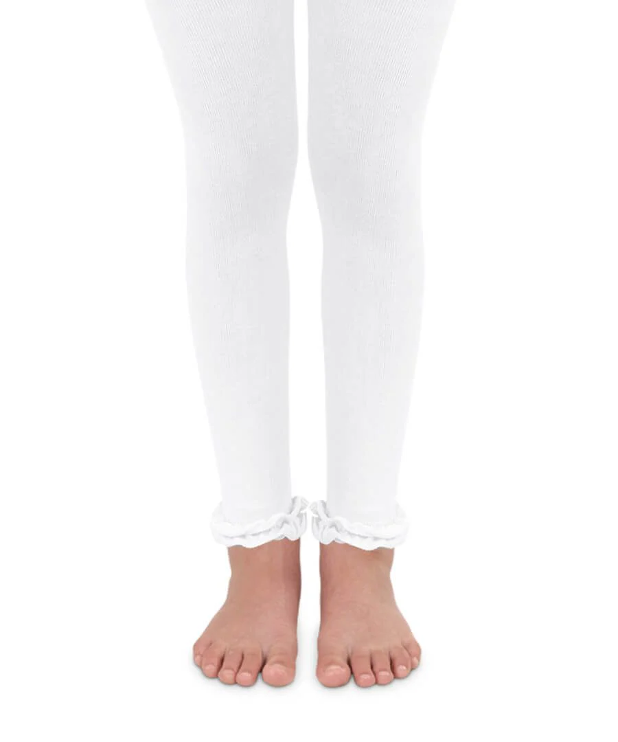 Pima Cotton Ruffle Footless Tights - Image 3