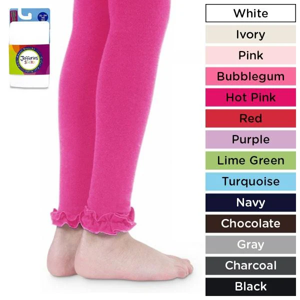 Pima Cotton Ruffle Footless Tights - Image 5