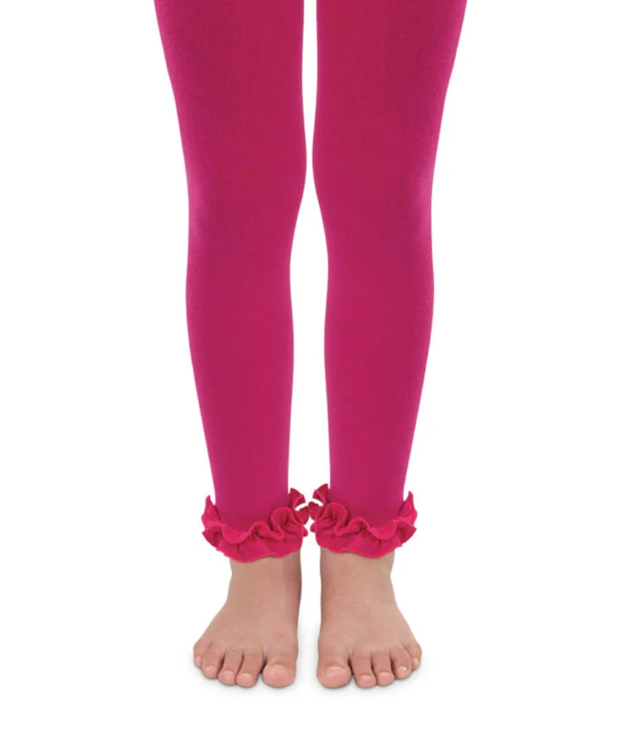 Pima Cotton Ruffle Footless Tights - Image 9