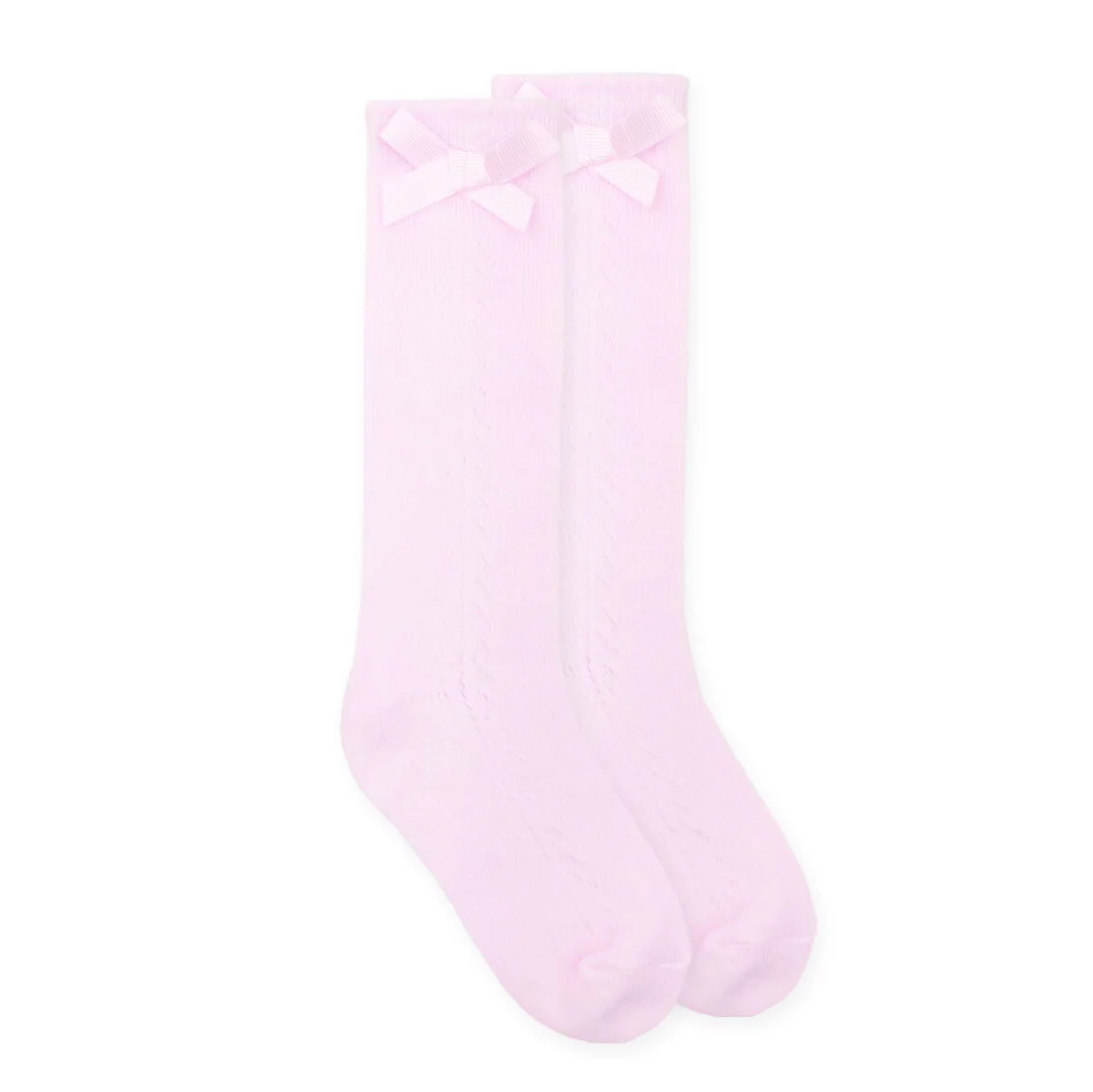 Pointelle Bow Knee High Socks - Image 4