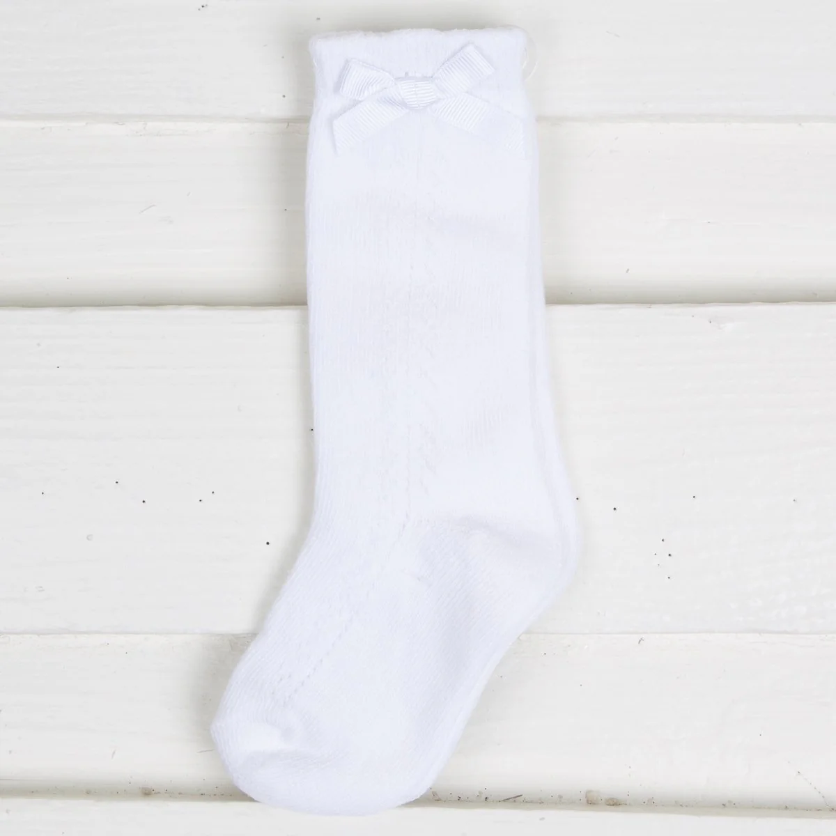 Pointelle Bow Knee High Socks - Image 9