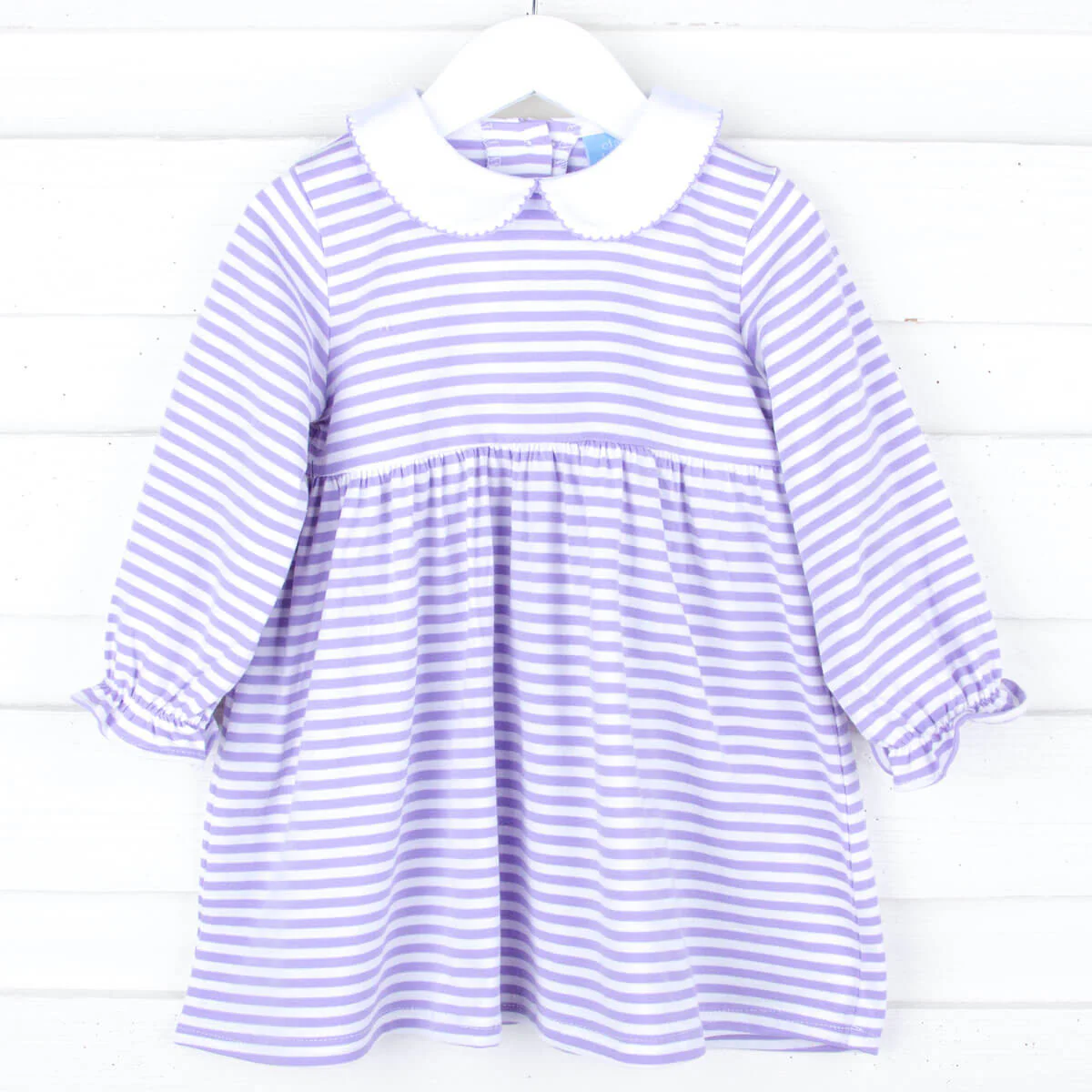 Riley Stripe Knit Long Sleeve Dress Purple - Image 5