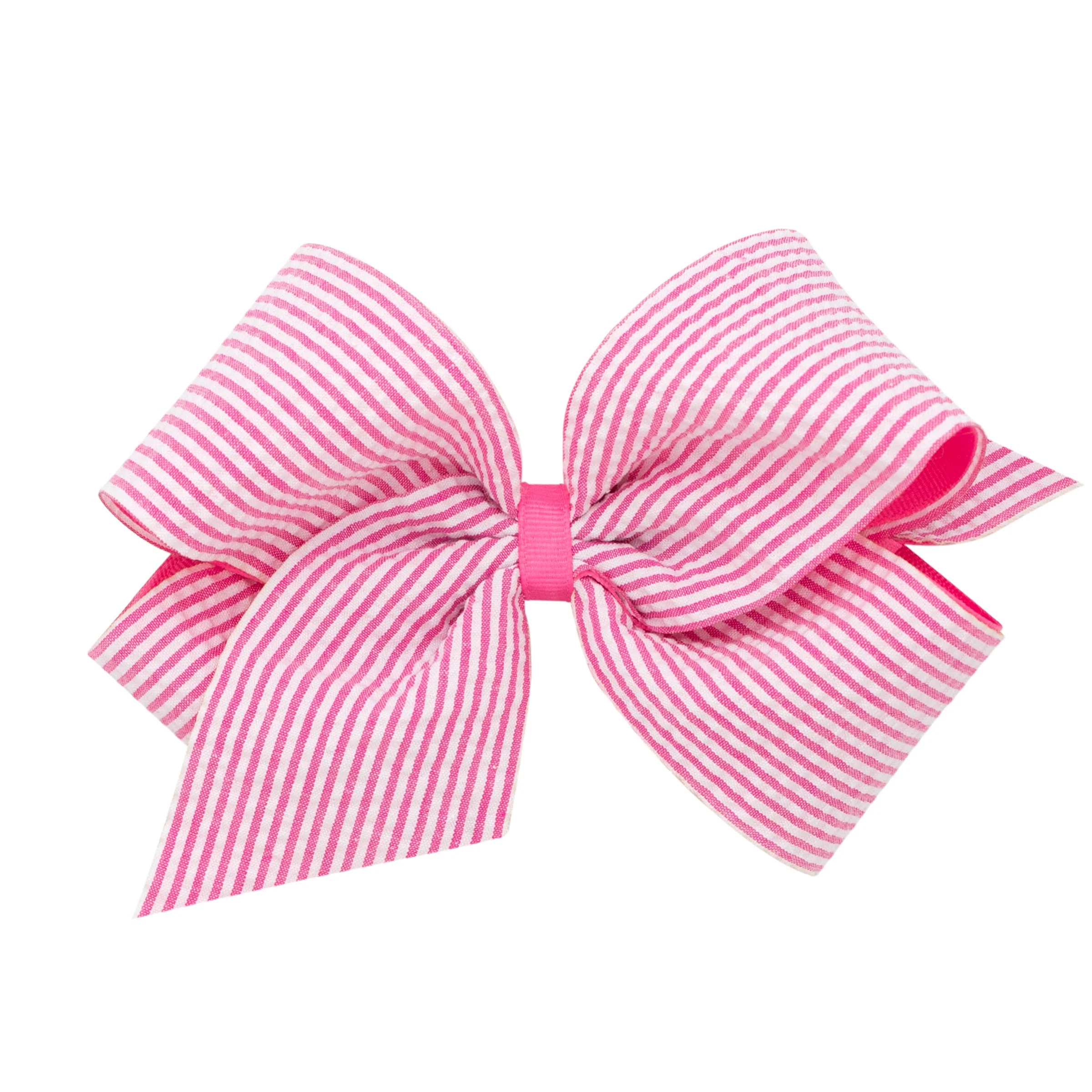 Seersucker Overlay Hair Bow - Image 3