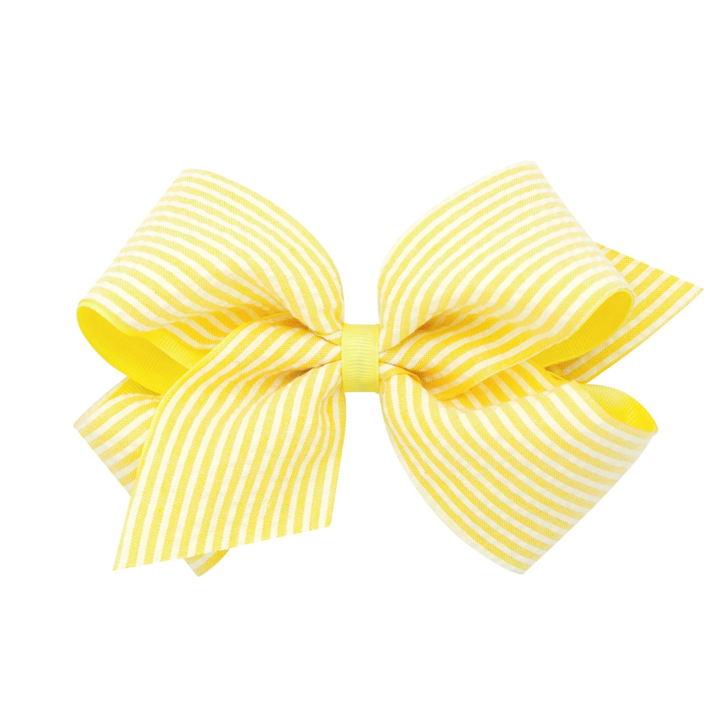 Seersucker Overlay Hair Bow - Image 4