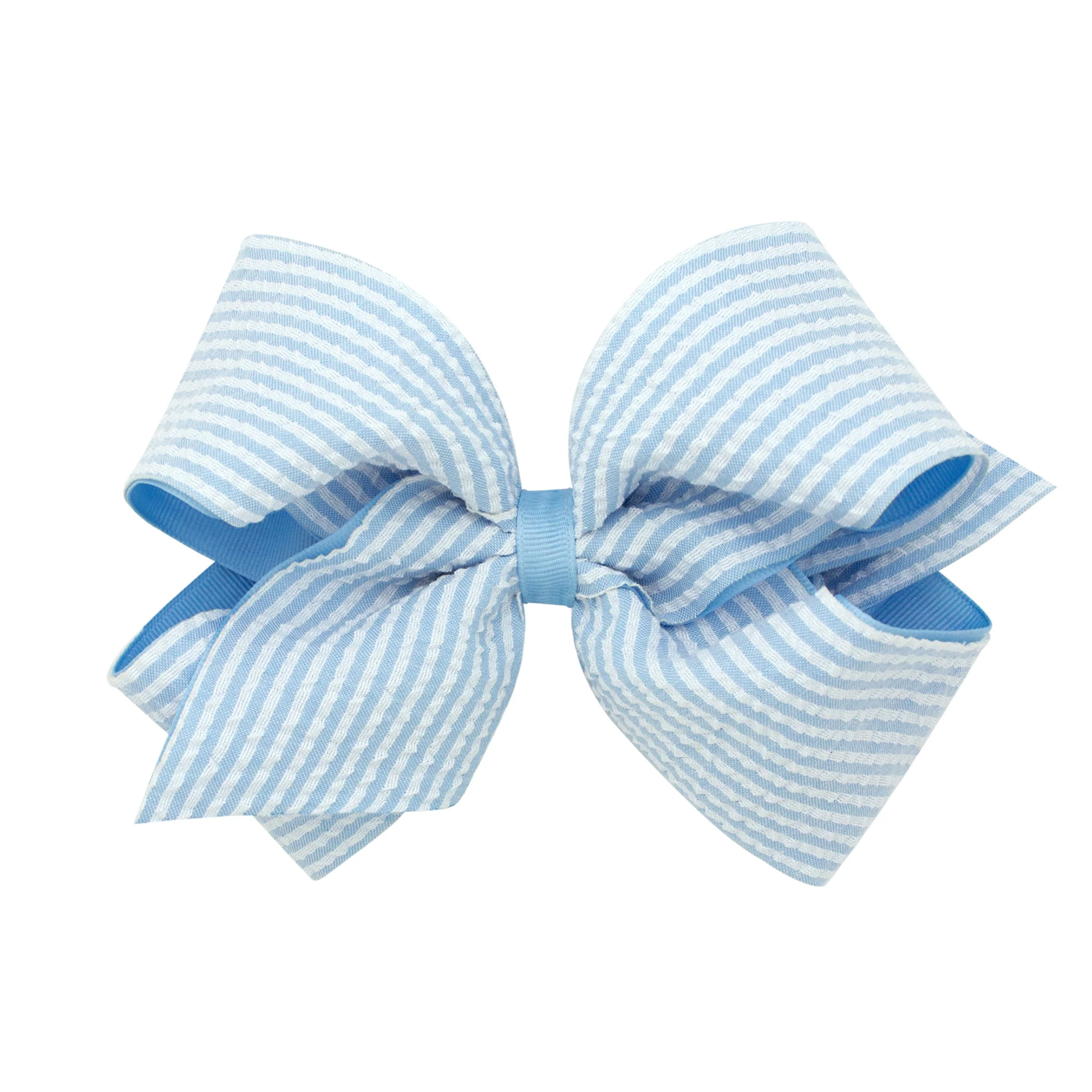 Seersucker Overlay Hair Bow - Image 5